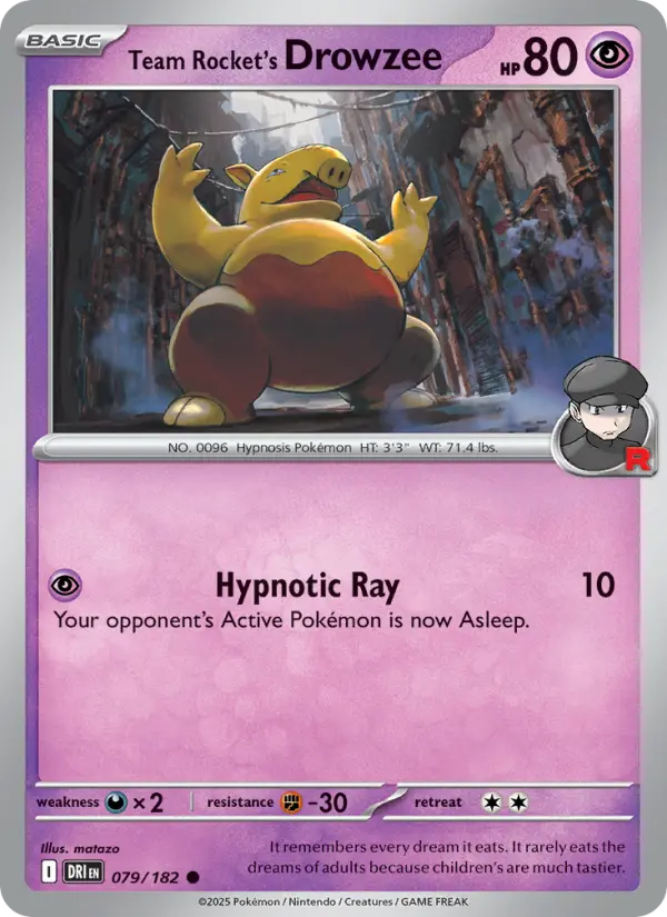 Team Rocket's Drowzee, 079/182
