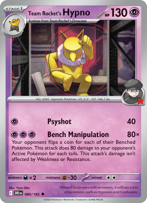 Team Rocket's Hypno, 080/182