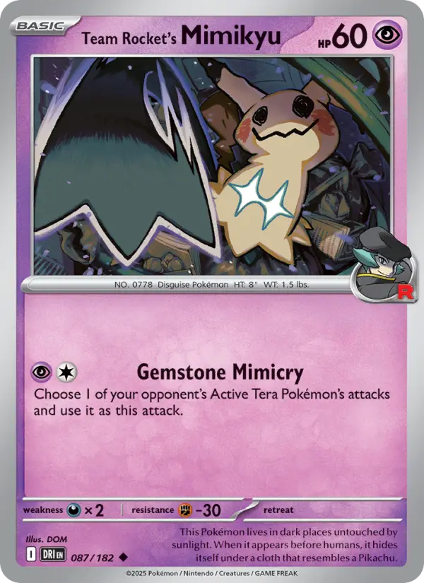Team Rocket's Mimikyu, 087/182