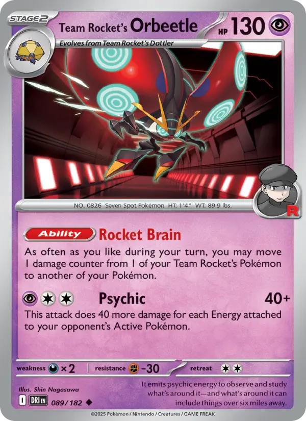 Team Rocket's Orbeetle, 089/182