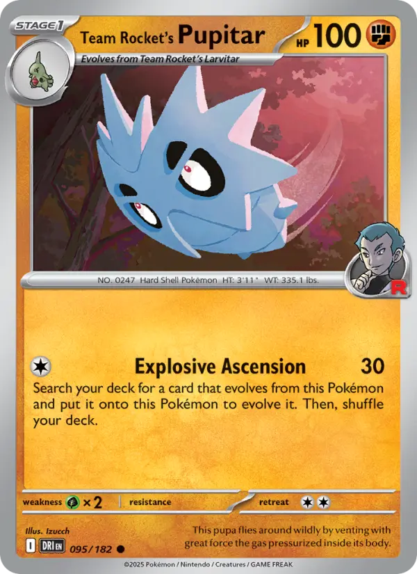 Team Rocket's Pupitar, 095/182