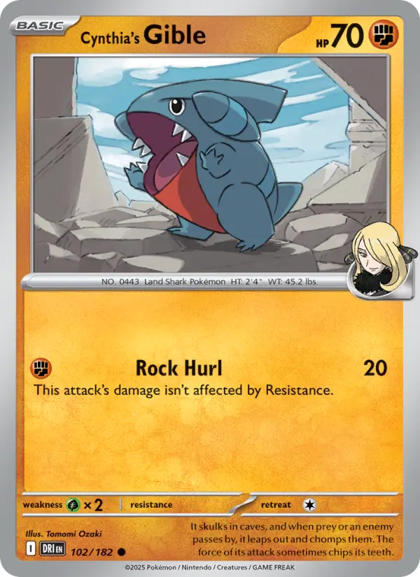 Cynthia's Gible, 102/182