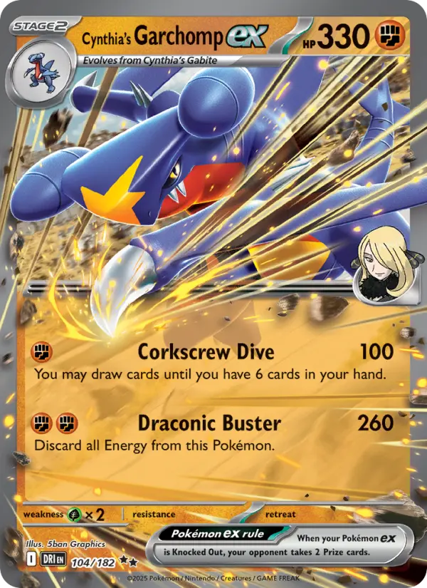 Cynthia's Garchomp ex, 104/182