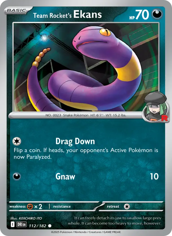 Team Rocket's Ekans, 112/182