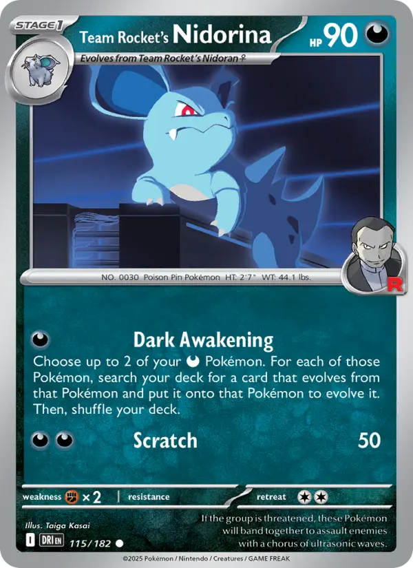Team Rocket's Nidorina, 115/182