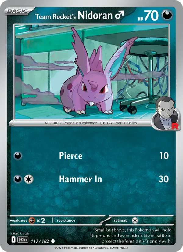 Team Rocket's Nidoran♂, 117/182