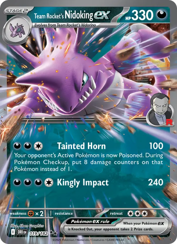 Team Rocket's Nidoking ex, 119/182
