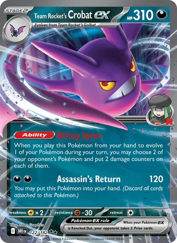 Team Rocket's Crobat ex, 122/182