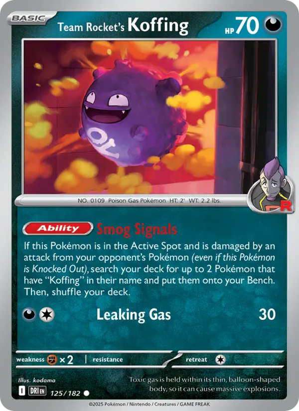 Team Rocket's Koffing, 125/182