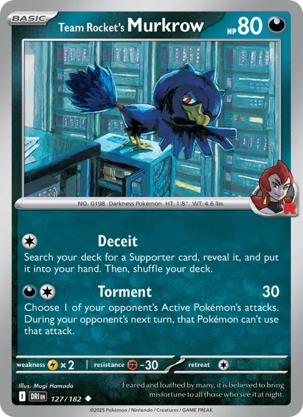 Team Rocket's Murkrow, 127/182