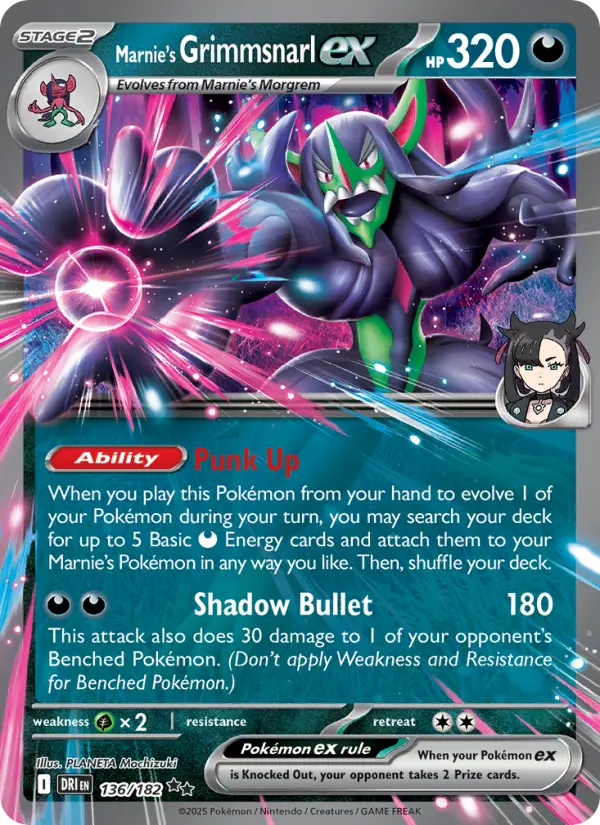 Marnie's Grimmsnarl ex, 136/182