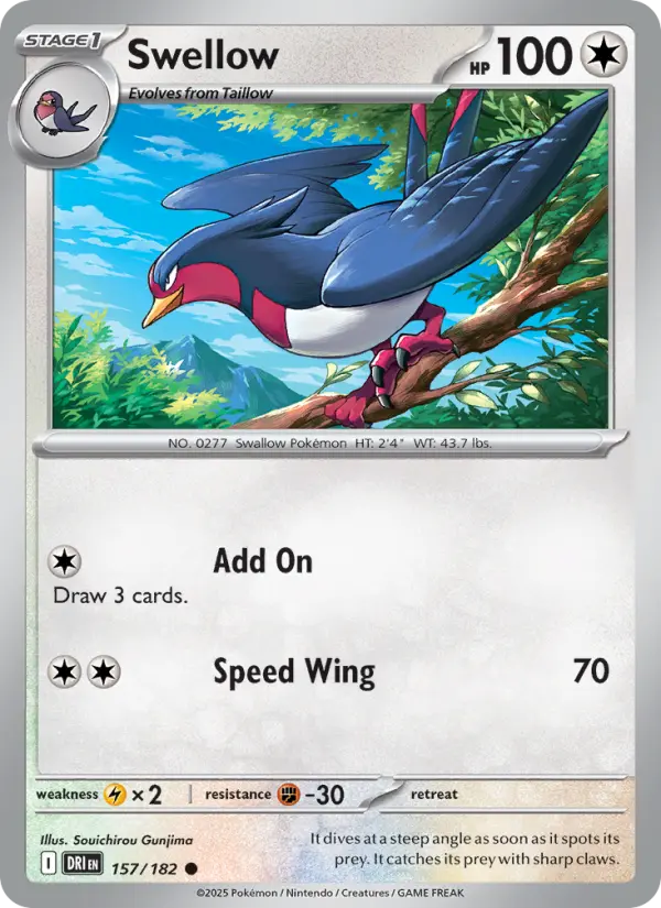 Swellow, 157/182