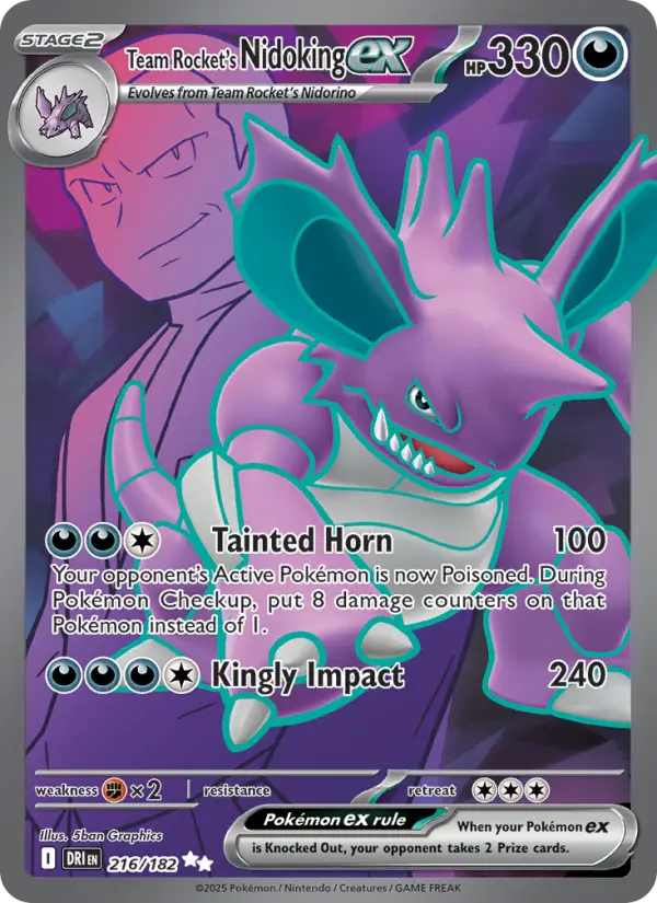 Team Rocket's Nidoking ex, 216/182