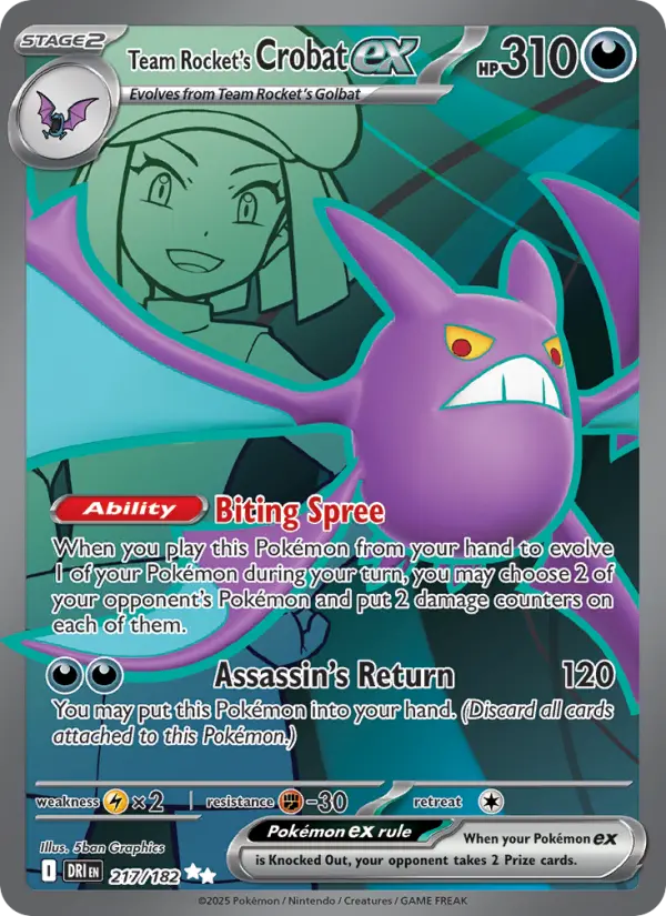 Team Rocket's Crobat ex, 217/182