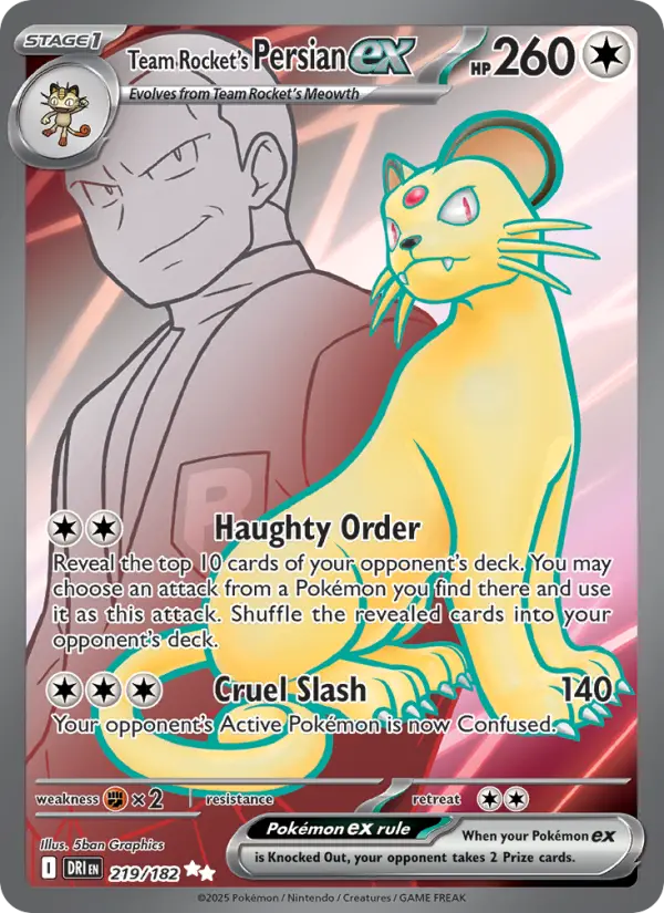 Team Rocket's Persian ex, 219/182