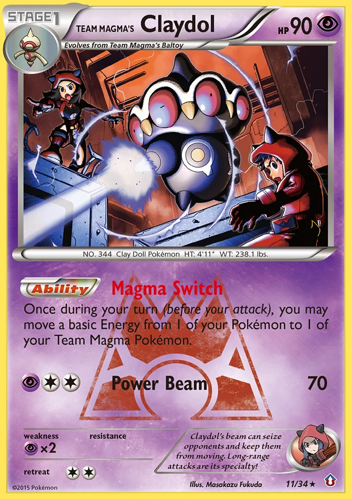 Team Magma's Claydol, 011/034