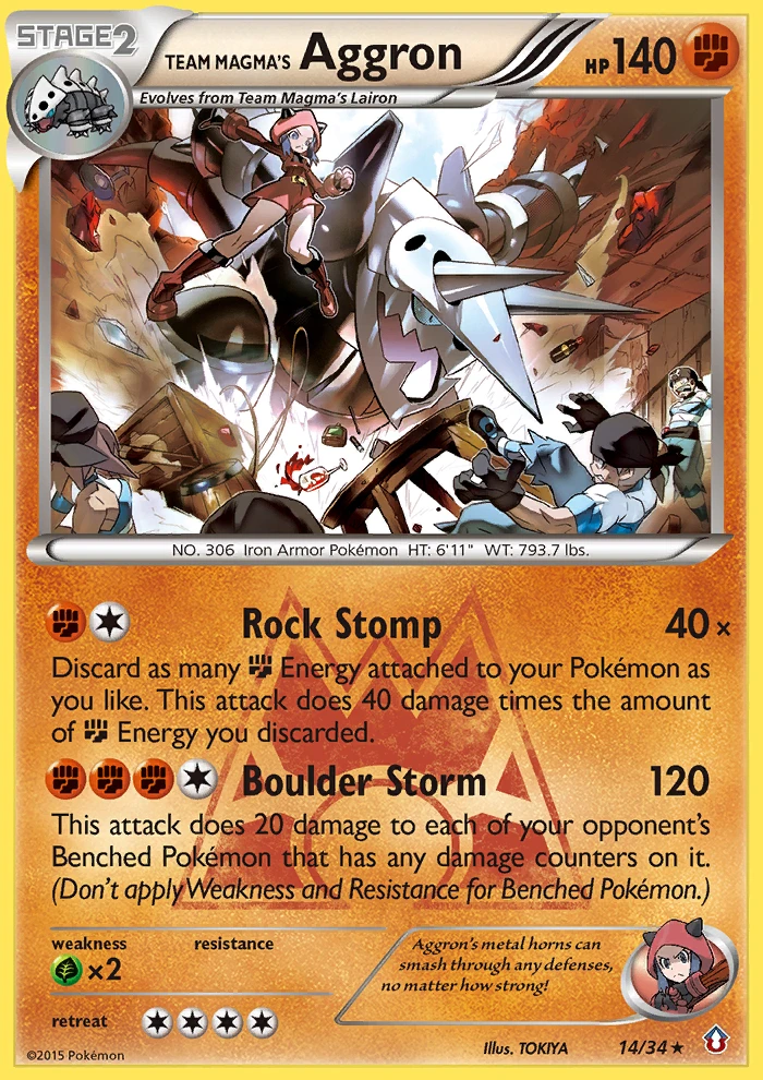 Team Magma's Aggron, 014/034