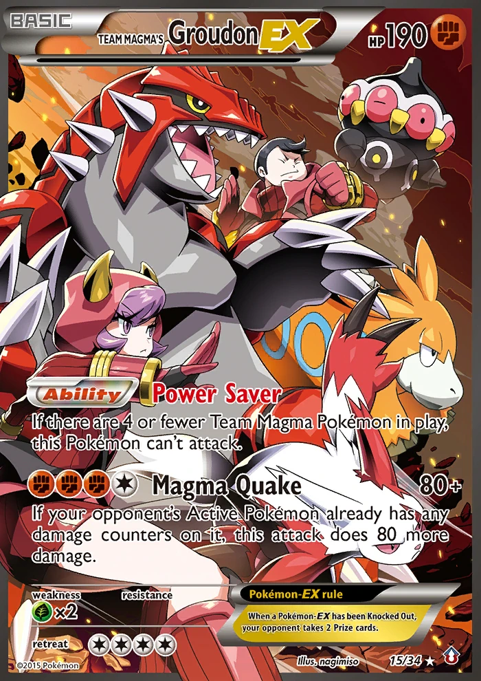 Team Magma's Groudon-EX, 015/034