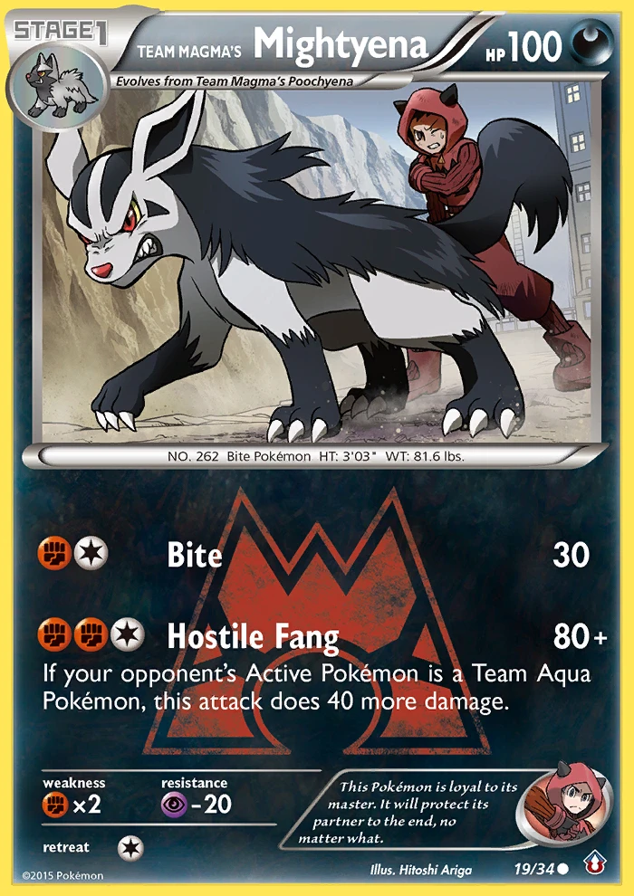 Team Magma's Mightyena, 019/034