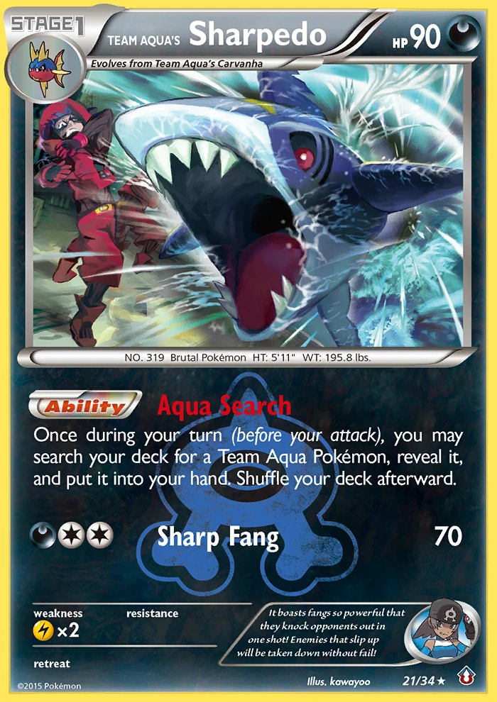 Team Aqua's Sharpedo, 021/034