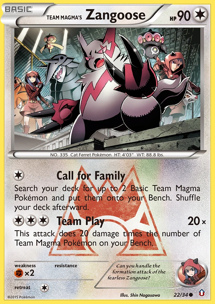 Team Magma's Zangoose, 022/034