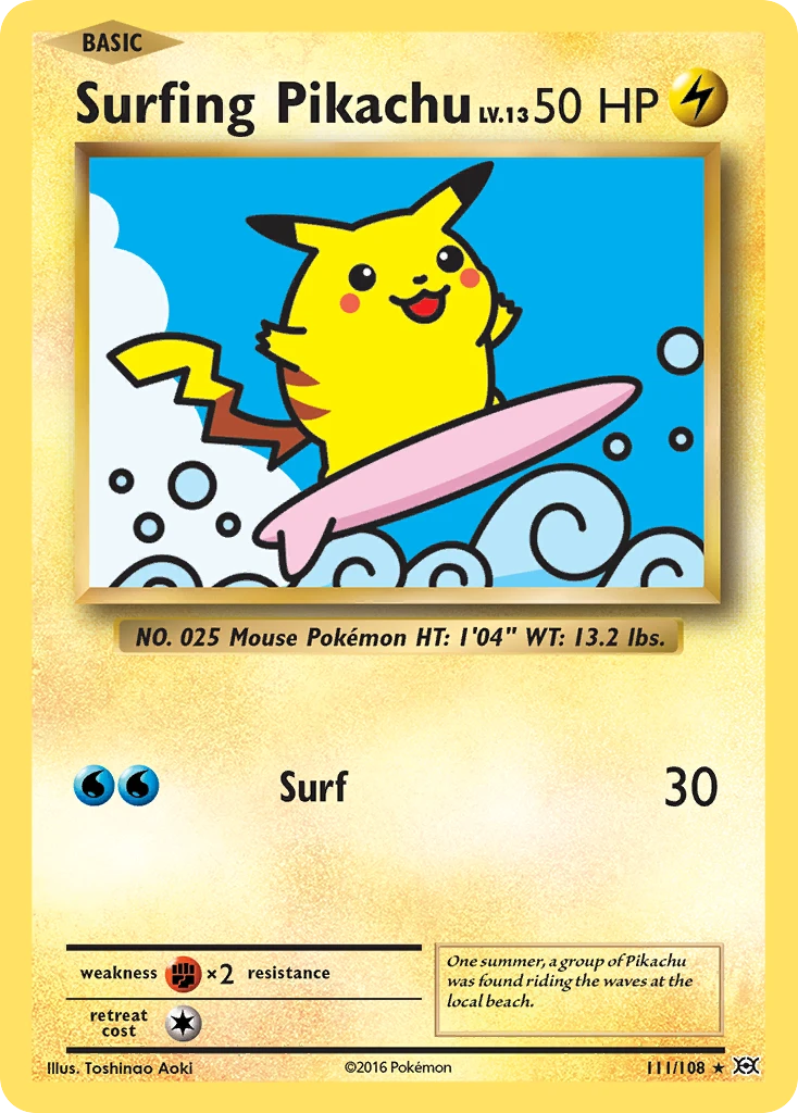 Surfing Pikachu, 111/108