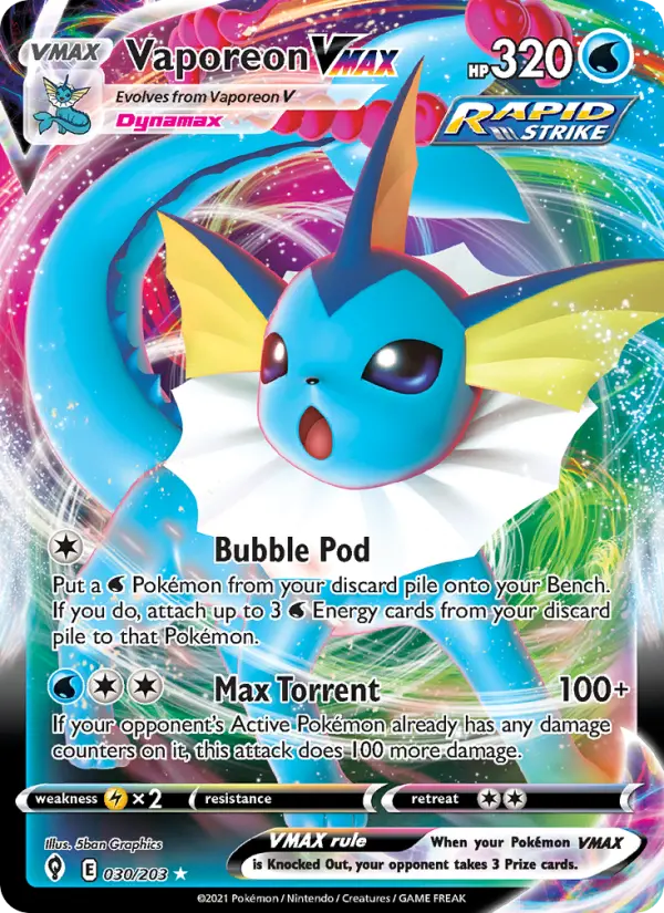 Vaporeon VMAX, 030/203