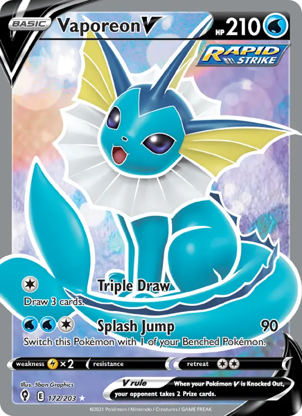 Vaporeon V, 172/203