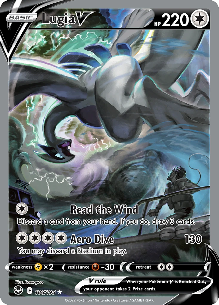 Lugia V trading card