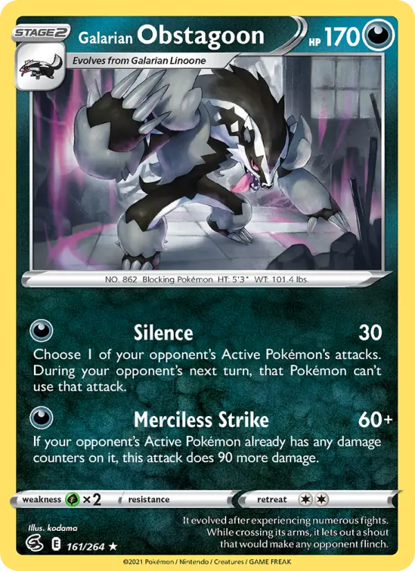 Galarian Obstagoon, 161/264
