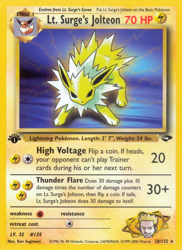 Lt. Surge's Jolteon, 028/132