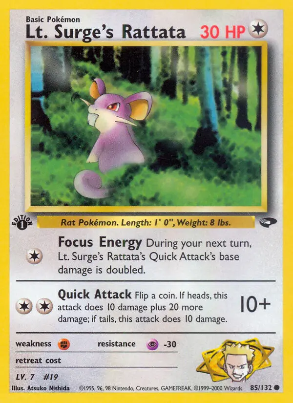 Lt. Surge's Rattata, 085/132