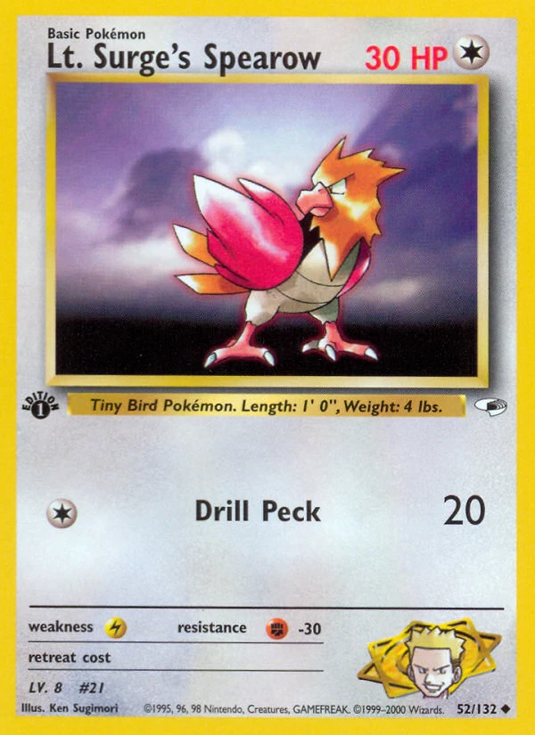 Lt. Surge's Spearow, 052/132