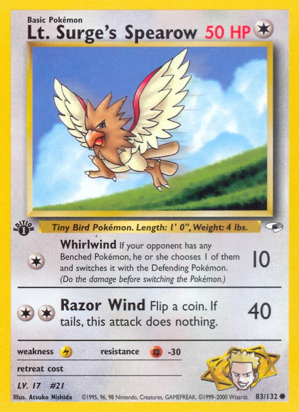 Lt. Surge's Spearow, 083/132