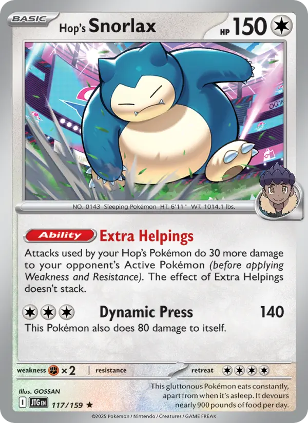 Hop's Snorlax, 117/159