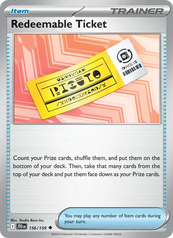 Redeemable Ticket, 156/159