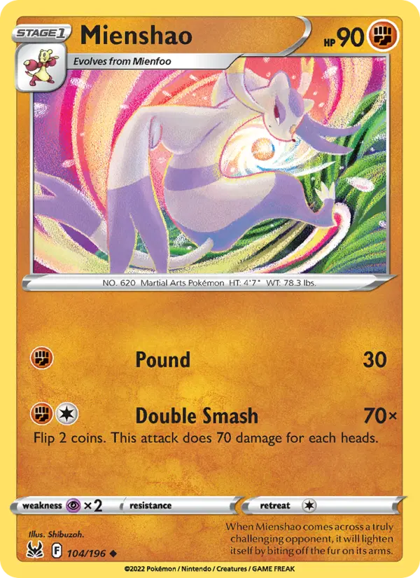 Mienshao, 104/196