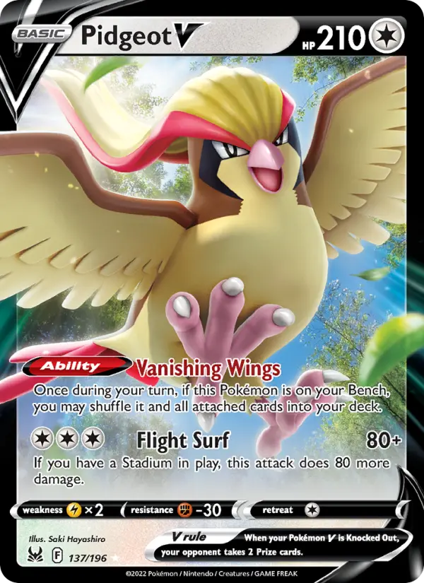 Pidgeot V, 137/196