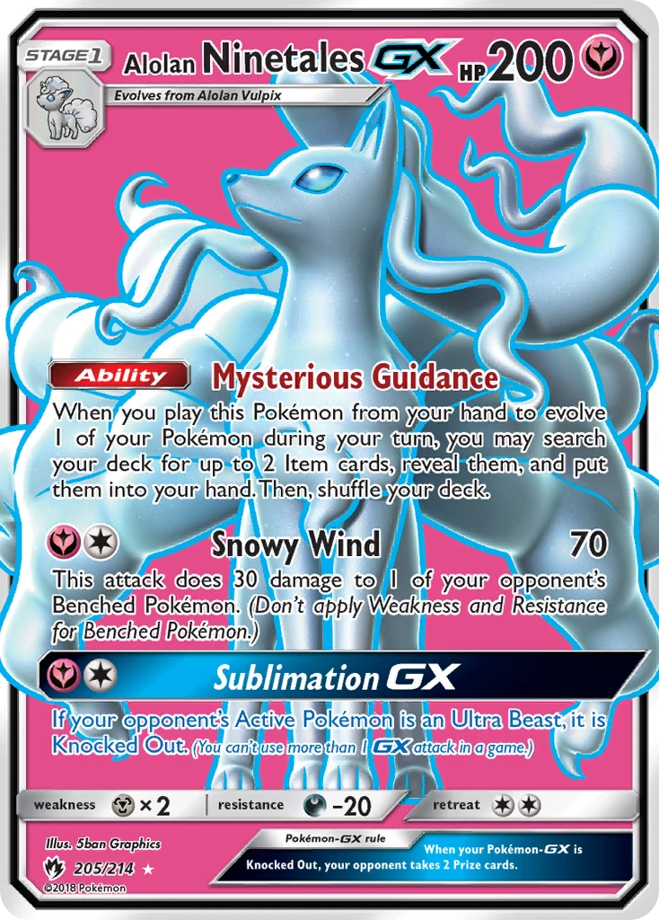 Alolan Ninetales-GX, 205/214