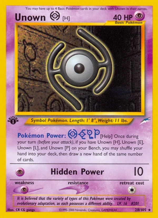 Unown [H], 028/105