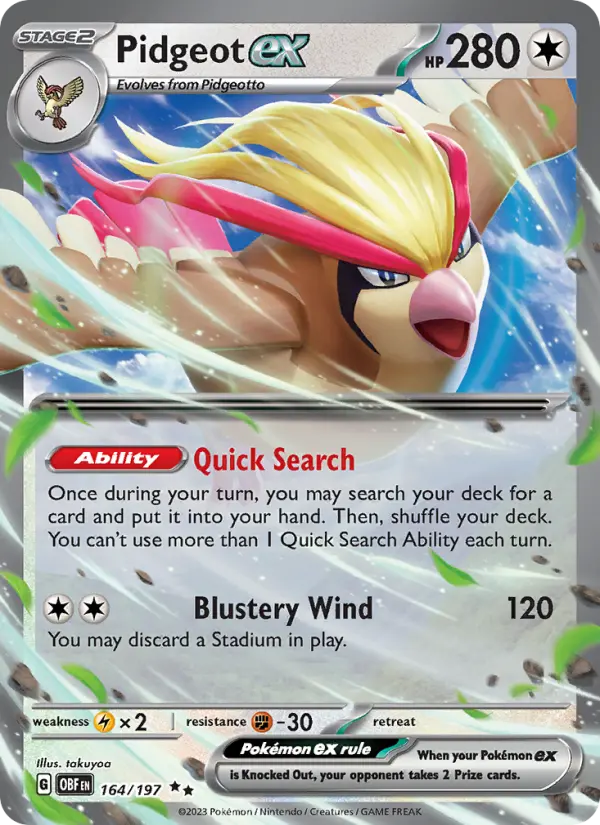 Pidgeot ex, 164/197