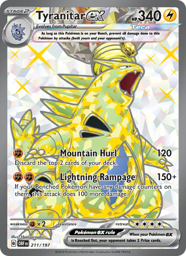 Tyranitar ex, 211/197