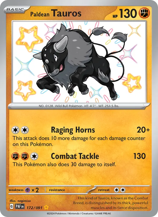 Paldean Tauros, 172/091