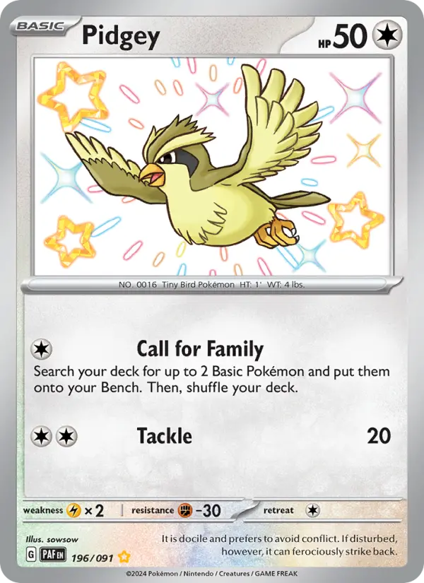 Pidgey, 196/091