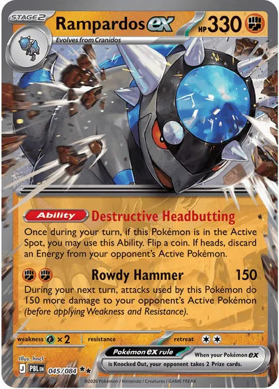 Rampardos ex, 045/084