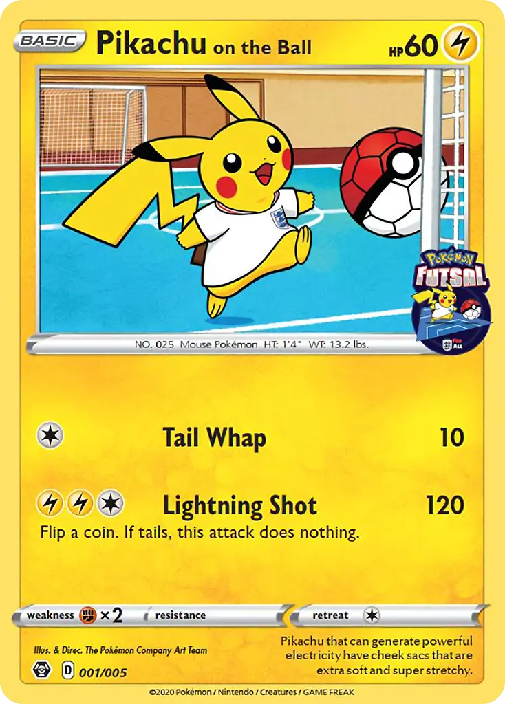 Pikachu on the Ball, 001/005
