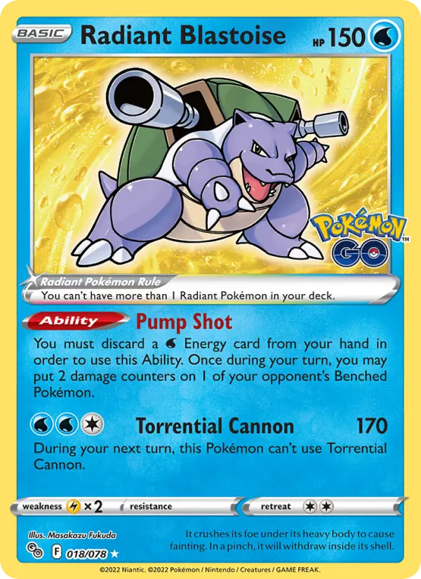Radiant Blastoise, 018/078