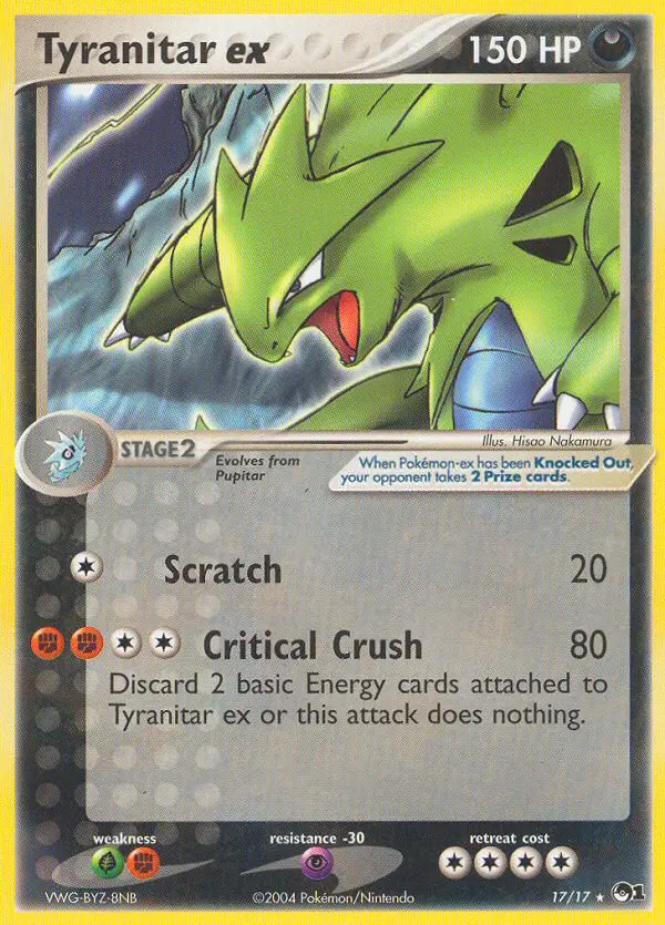 Tyranitar ex, 17/17