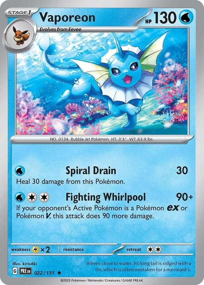 Vaporeon (Costco Cosmos Holo), 022/131
