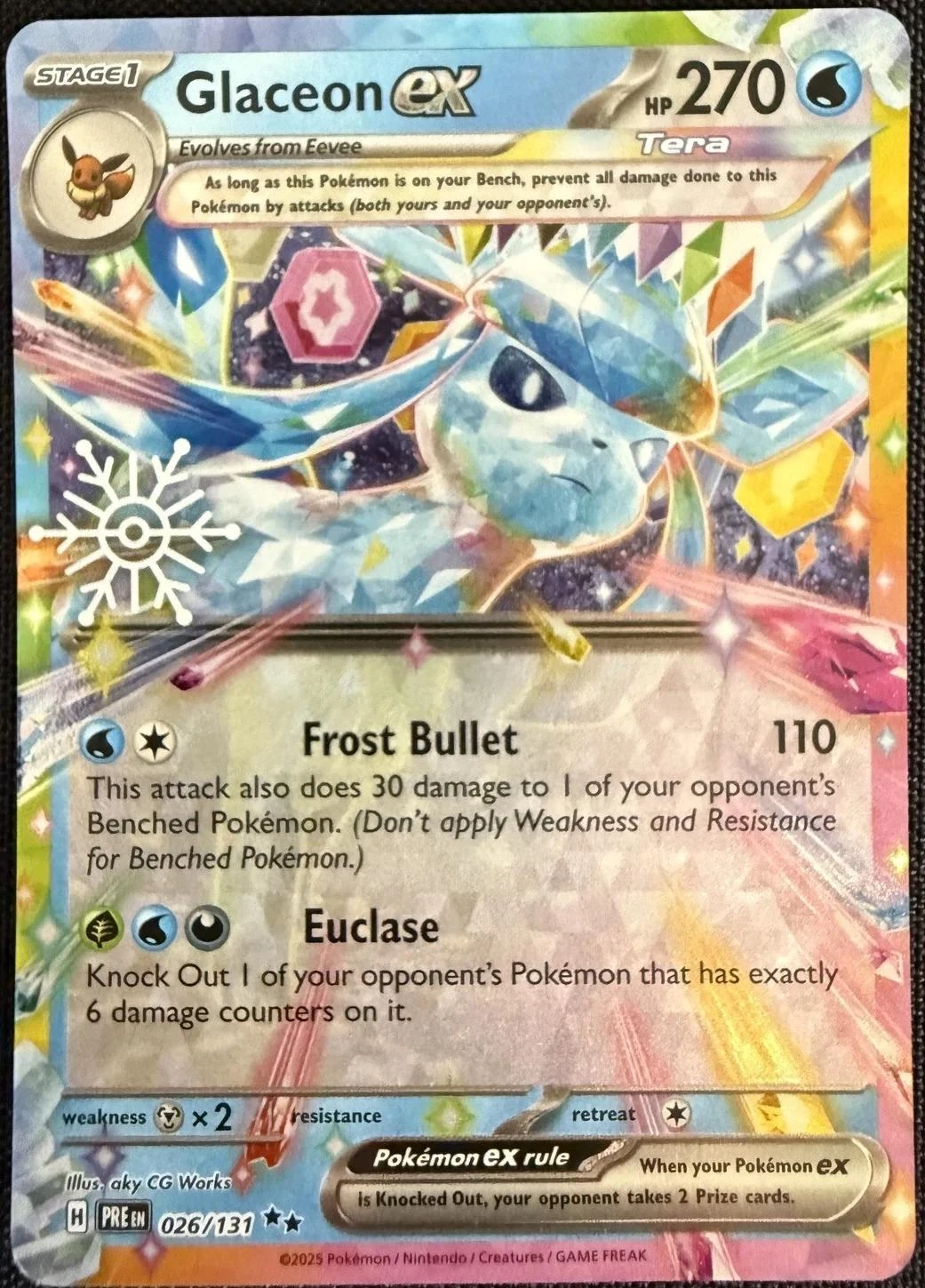 Glaceon ex (Holiday Calendar Snowflake Stamp), 026/131
